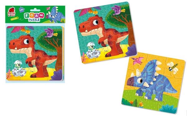PIANKOWE PUZZLE 2W1. DINOZAURY