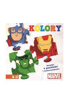 KOLORY. KSIĄŻKA Z PUZZLAMI I KOLOROWANKAMI. MARVEL