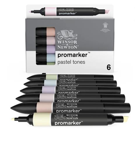 ZESTAW PROMARKERÓW, WINSOR&NEWTON, 6 SZTUK