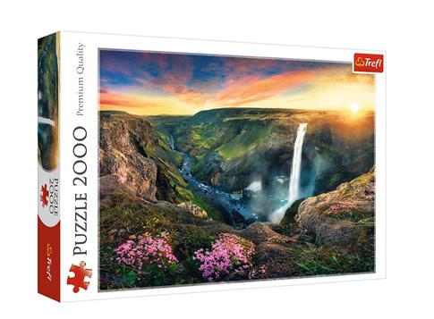 Puzzle 2000 elementów. Wodospad Haifoss Islandia