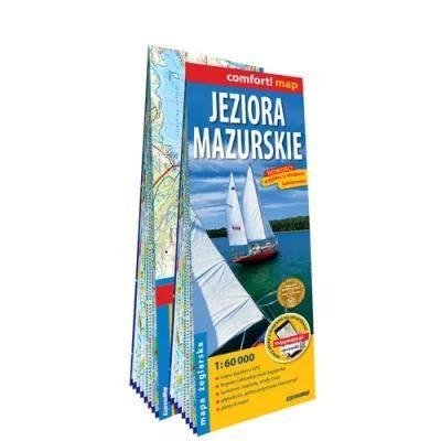 Jeziora Mazurskie; 2-częściowa laminowana mapa