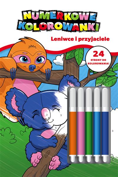 NUMERKOWE KOLOROWANKI. LENIWCE I PRZYJACIELE