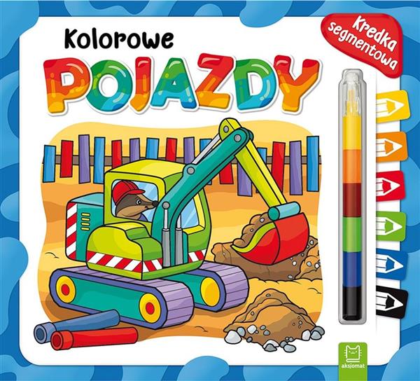 KOLOROWE POJAZDY. KREDKA SEGMENTOWA