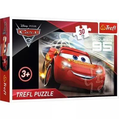 Trefl, puzzle, Disney, Auta 3, Zygzak McQueen, 30