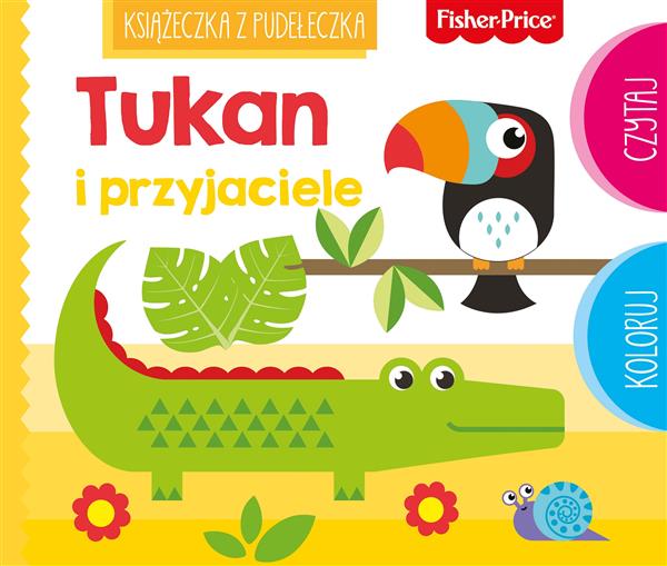 FISHER PRICE. KSIĄŻECZKA Z PUDEŁECZKA. TUKAN I?