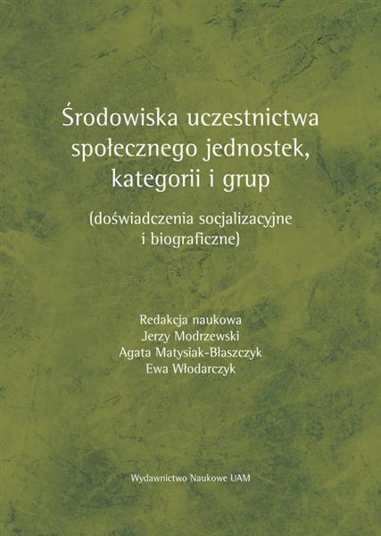 ŚRODOWISKA UCZESTNICTWA SPOŁECZNEGO JEDNOSTEK, KAT