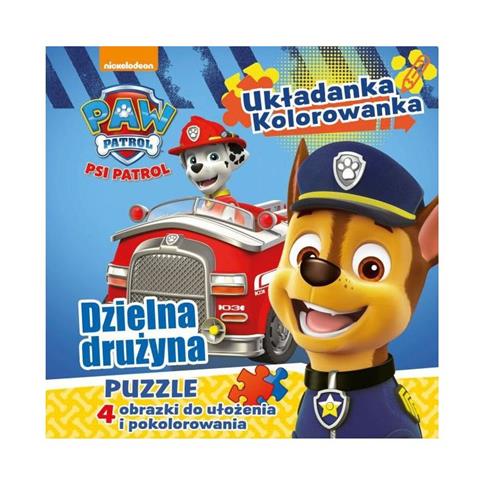 Psi Patrol. Dzielna drużyna-układanka, kolorowanka