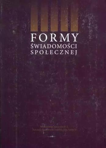 FORMY ŚWIADOMOŚCI SPOŁECZNEJ