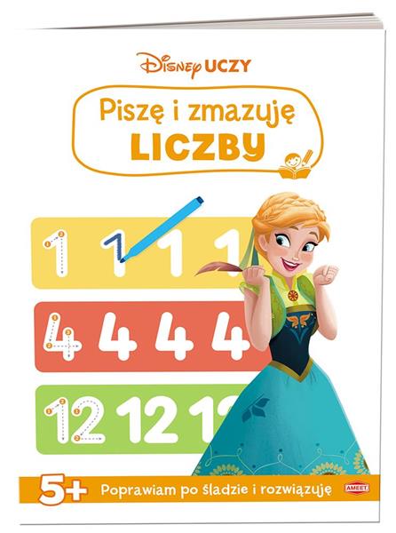 DISNEY UCZY. KRAINA LODU. PISZĘ I ZMAZUJĘ LICZBY