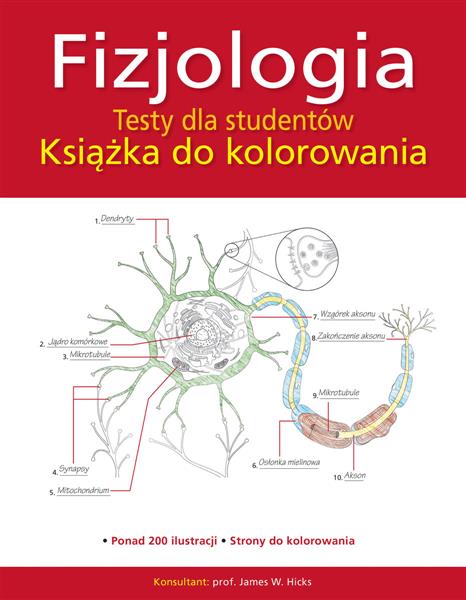 FIZJOLOGIA. TESTY DLA STUDENTÓW. KSIĄŻKA DO KOLORO