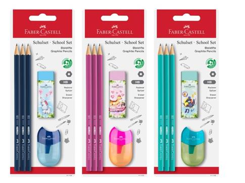 FABER-CASTELL, ZESTAW SZKOLNY - OŁÓWEK 3 SZT. +
