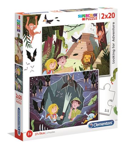 Clementoni, puzzle, Looking for adventure, 2x20 el