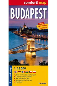 BUDAPESZT CITY STREET MAP 1:13000 LAMINAT-EXPRESSM
