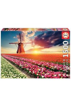 Puzzle 1500 el. Pole tulipanów Educa