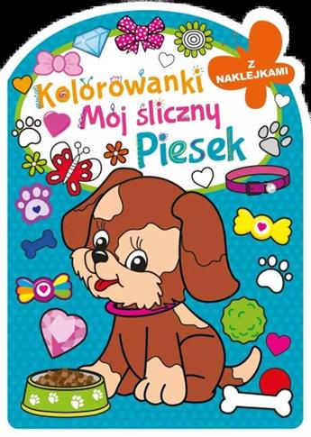 Kolorowanka z wykrojnikiem. Mój śliczny piesek