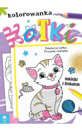 Kotki. Kolorowanka z brokatem