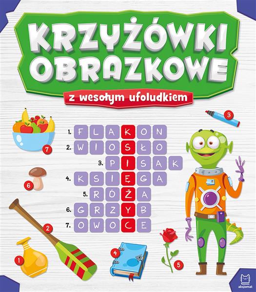 KRZYŻÓWKI OBRAZKOWE Z WESOŁYM UFOLUDKIEM
