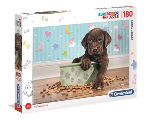 PUZZLE 180 EL. SUPERCOLOR. LOVELY PUPPY CLEMENTONI