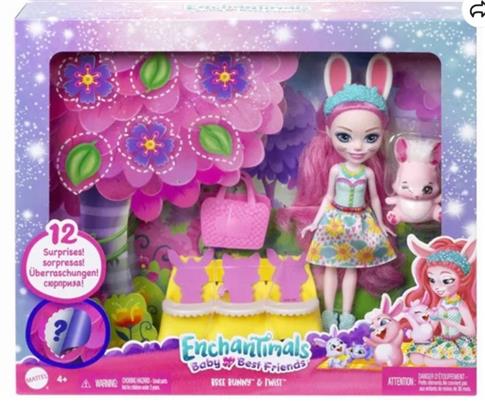 Enchantimals, lalka, Baby Best Friends, Bree Bunny