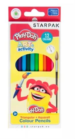 STARPAK KREDKI AKWARELOWE PLAY-DOH 12 KOLORÓW NIEB