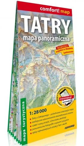 Tatry Mapa panoramiczna laminowana mapa