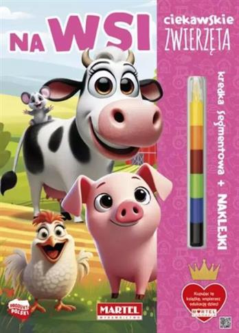 KOLOROWANKA Z KREDKĄ I NAKLEJKAMI. CIEKAWSKIE ZWIE