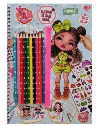 KREATYWNY ZESTAW FASHION DESIGN BOOK MONA