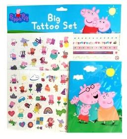 TATUAŻE ZMYWALNE ŚWINKA PEPPA + KOLOROWANKA SPIN