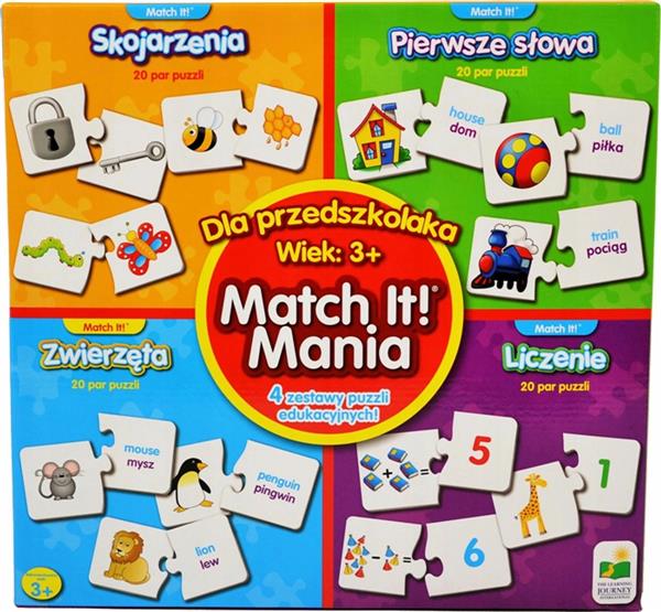 MATCH IT ! MANIA PUZZLE 4W1 DLA STARSZAKA 4+