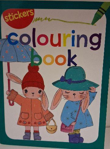 Colouring book stickers