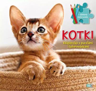 KSIĄŻECZKA Z PUZZLAMI I KOLOROWANKAMI. KOTKI