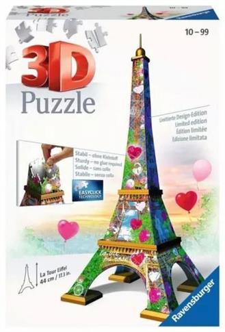 Puzzle, 3D Budynki Wieża Eiffla Love, 216 el.