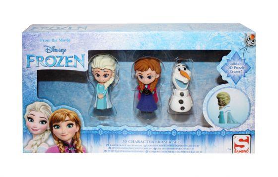 FIGURKI/GUMKI FROZEN 3 SZT.