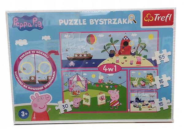 TREFL PUZZLE BYSTRZAKA 4W1 PEPPA PIG