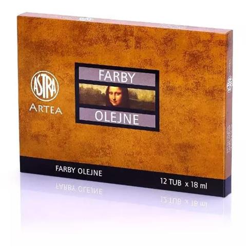 Farby olejne 18 ml, 12 kolorów