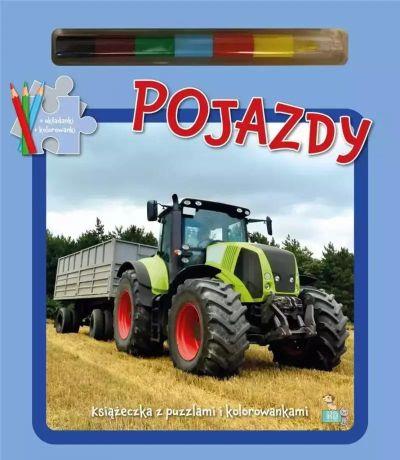 KSIĄŻECZKI Z PUZZLAMI POJAZDY