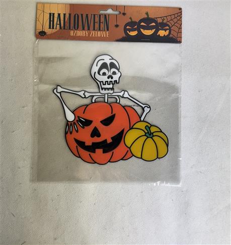 Halloween ozdoby żelowe dynia z uśmiechem