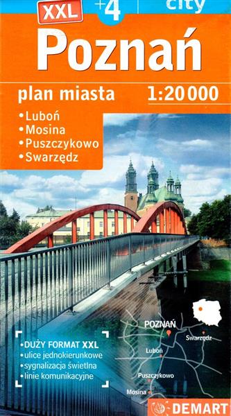 POZNAŃ +4. PLAN MIASTA 1:20 000 XXL