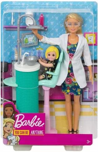 Barbie, lalka Dentystka, zestaw, DHB63/FXP16