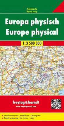 EUROPE PHYSICAL ROAD MAP 1:3 500 000