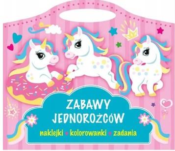 JEDNOROŻCE. NAKLEJKI KOLOROWANKI ZADANIA PRACA