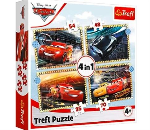 Trefl, puzzle, Disney, Auta 3, Do startu, gotowi