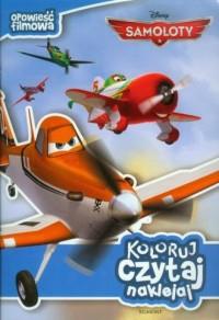Samoloty. Koloruj, czytaj, naklejaj