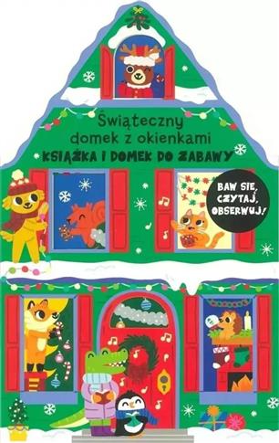 Książka i domek do zabawy. Świąteczny domek