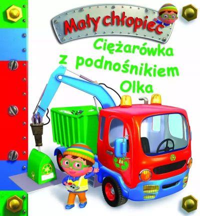 MAŁY CHŁOPIEC CIĘŻARÓWKA Z PODNOŚNIKIEM OLKA FK