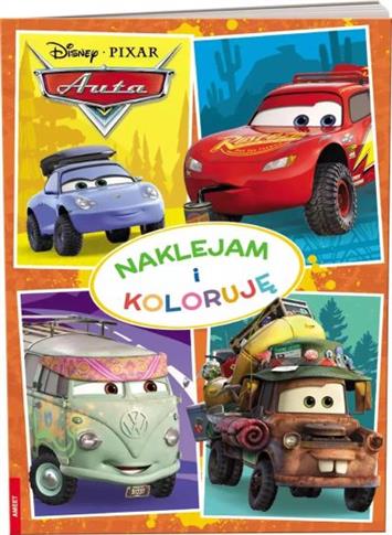 AUTA. NAKLEJAM I KOLORUJĘ. DISNEY PIXAR
