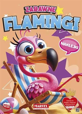 ZABAWNE FLAMINGI Z NAKLEJKAMI