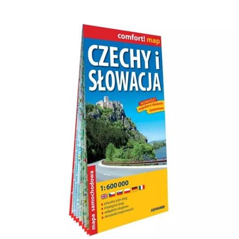 Czechy i Słowacja; laminowana mapa samochodowa 1:6