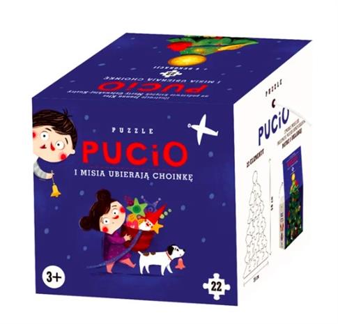 Puzzle, Pucio i Misia ubierają choinkę, 22+6 el.