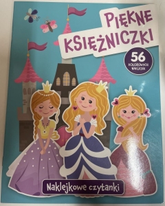 PIĘKNE KSIĘŻNICZKI NAKLEJKOWE CZYTANKI
